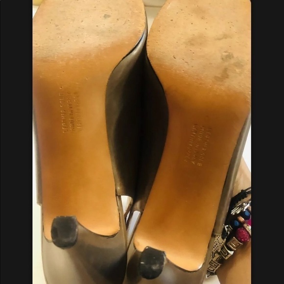 Salvatore Ferragamo Peep Toe Sling Back heels Sz 8 - Picture 4 of 6